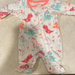 Dino Girls preemie onesie
